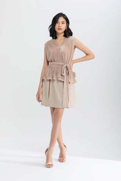 Áo peplum dập ly