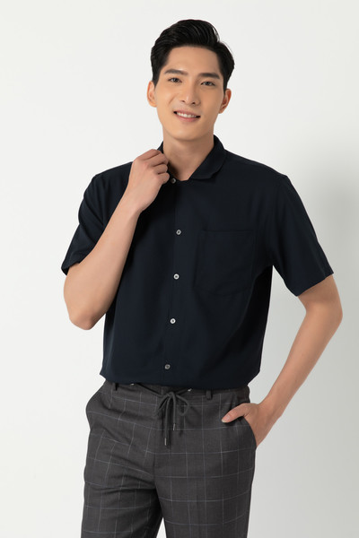Quần dạ kẻ dáng Regular