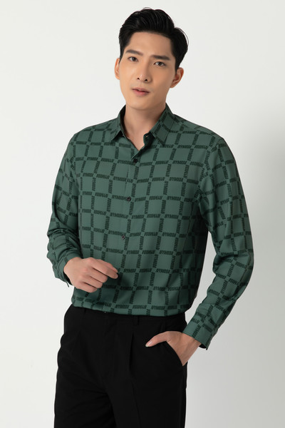 Áo sơ mi họa tiết monogram