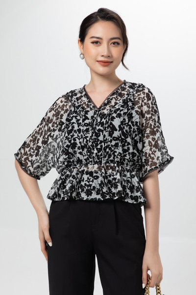 Áo Peplum tay cánh dơi