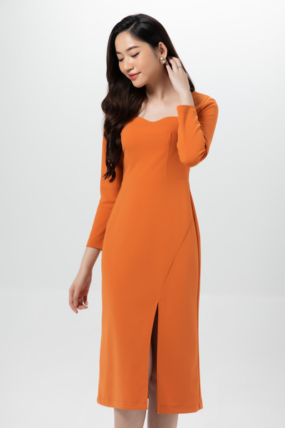 Đầm thun xẻ tà