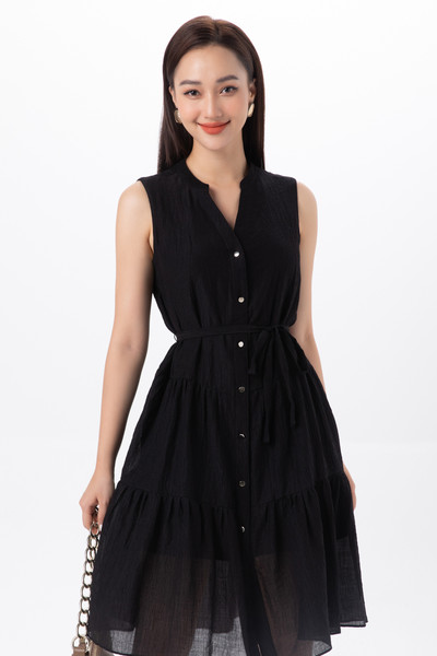 Đầm dạo phố nhấn eo