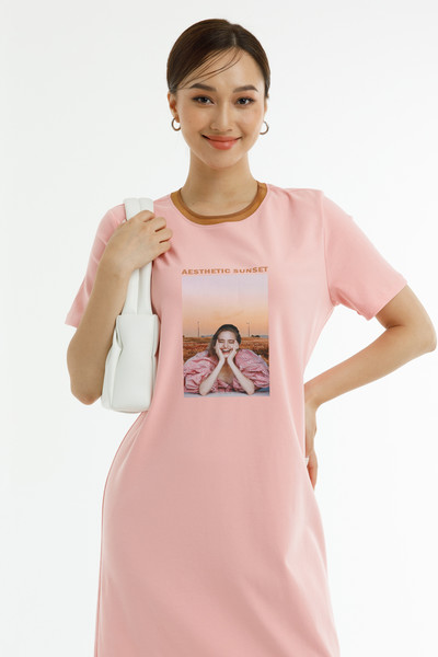 Đầm thun dáng suông