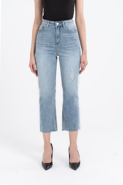 Quần jeans lửng rách đùi