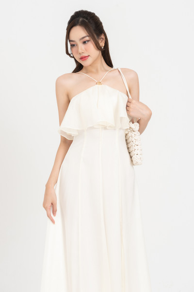 Seaside Chic - Đầm xòe cổ yếm phối bèo