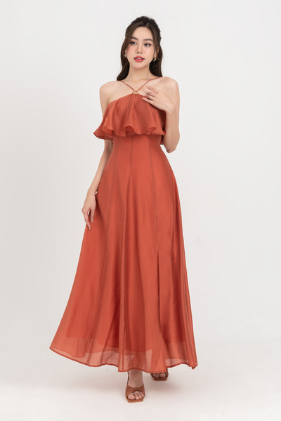 Seaside Chic - Đầm xòe cổ yếm phối bèo
