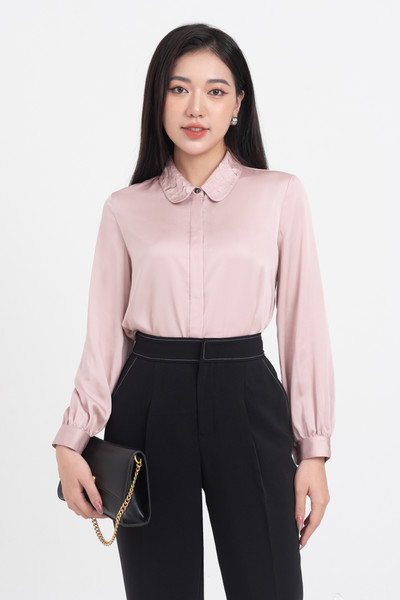 Áo sơ mi cổ sen