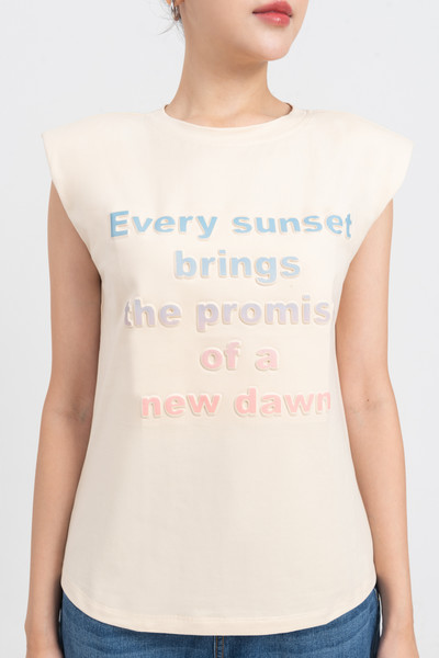 Áo thun in quote ombre